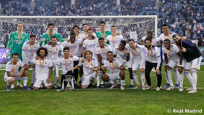 Real Madrid đăng quang danh hiệu đầu tiên ở mùa giải 2022 