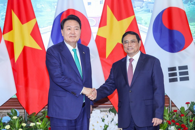 Thủ tướng Phạm Minh Chính tiếp Tổng thống Hàn Quốc Yoon Suk Yeol