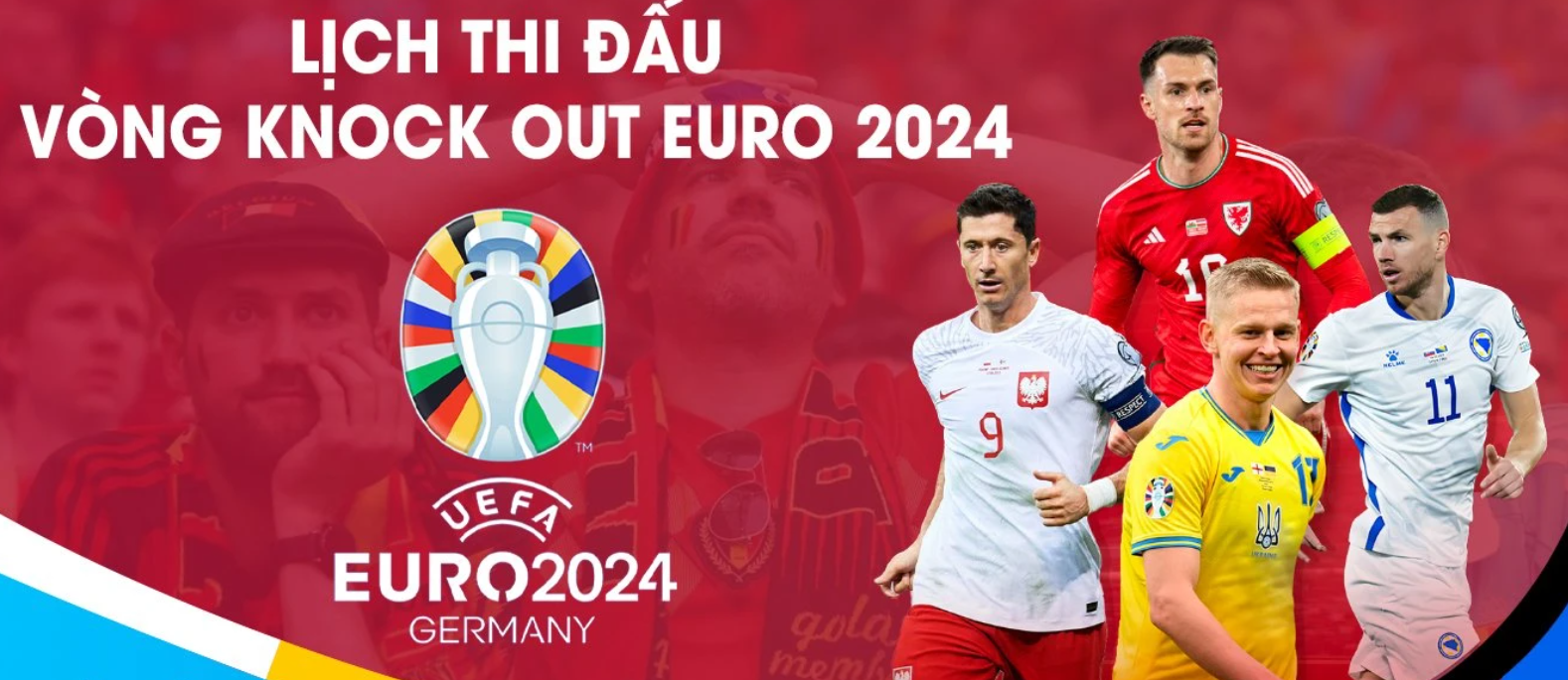 Lịch thi đấu chi tiết vòng 1/8 EURO 2024