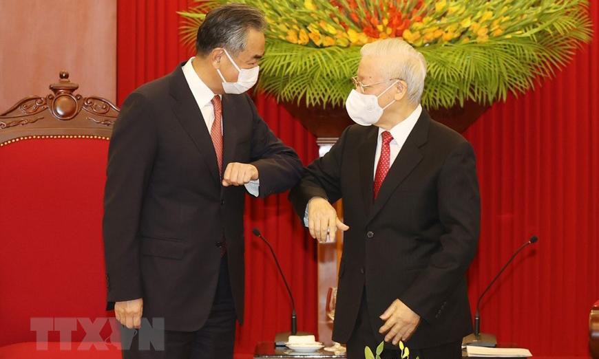 Tổng Bí thư Nguyễn Phú Trọng tiếp Ngoại trưởng Trung Quốc Vương Nghị 