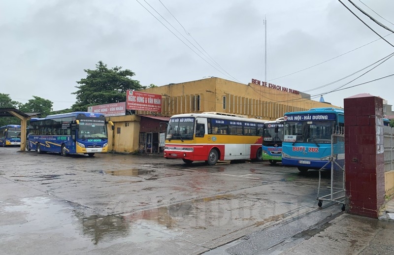 Ngày 13.10, Hải Dương chưa có tuyến xe khách liên tỉnh hoạt động 