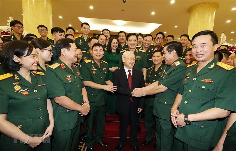 Tổng Bí thư Nguyễn Phú Trọng gặp mặt các đại biểu thanh niên Quân đội 