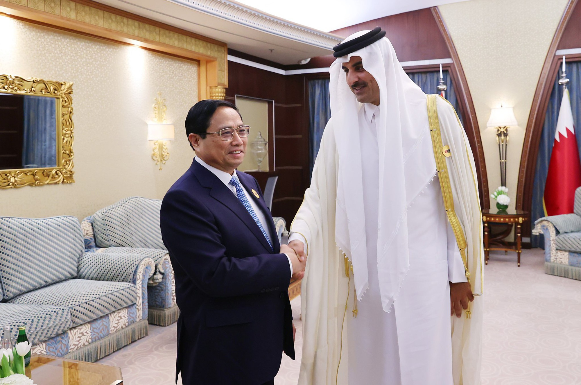 Thủ tướng Phạm Minh Chính gặp gỡ, hội kiến các nhà lãnh đạo Qatar, Oman và Philippines 