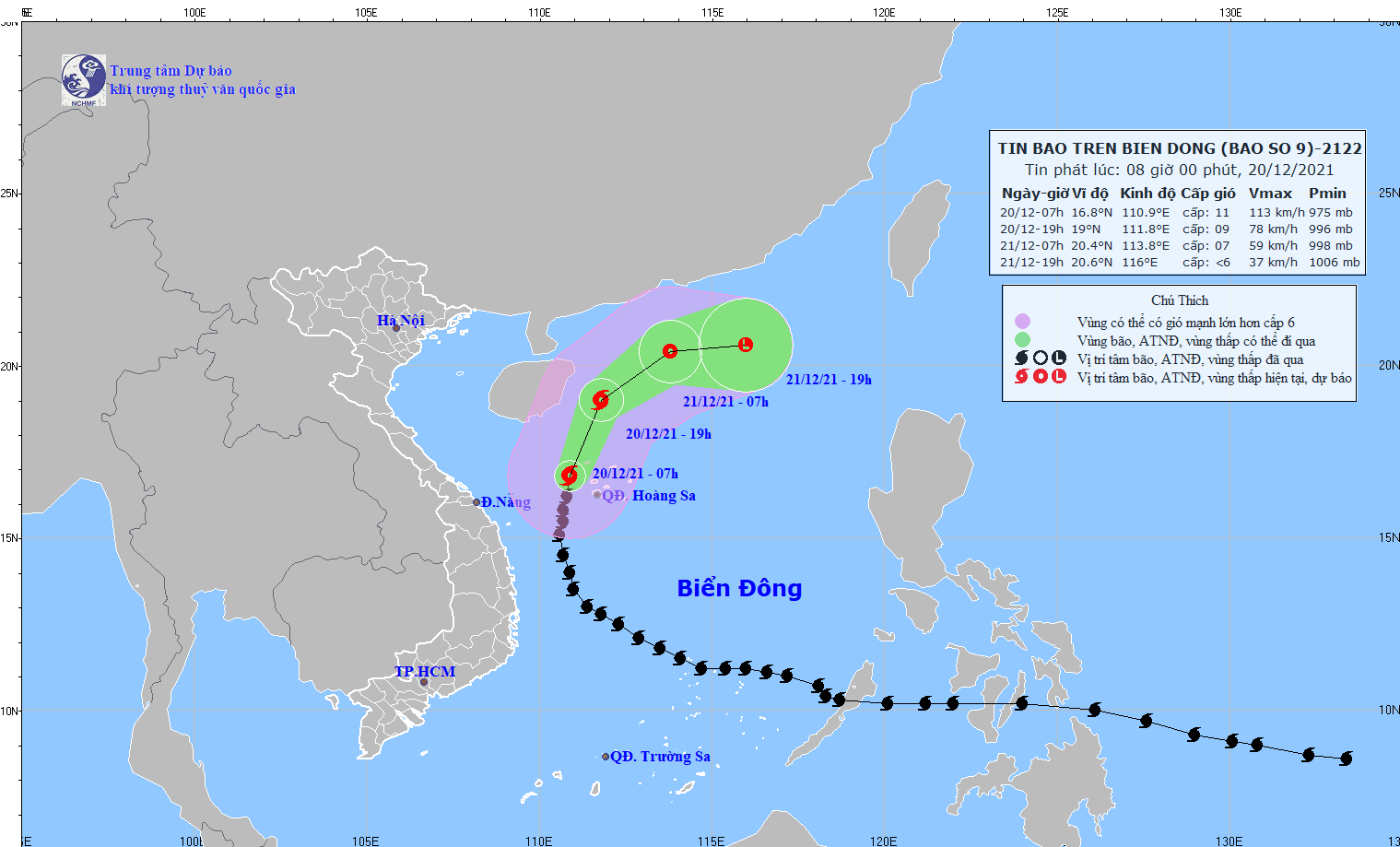 Bão số 9 chuyển hướng ra biển, miền Bắc ngày nắng, đêm rét đậm 