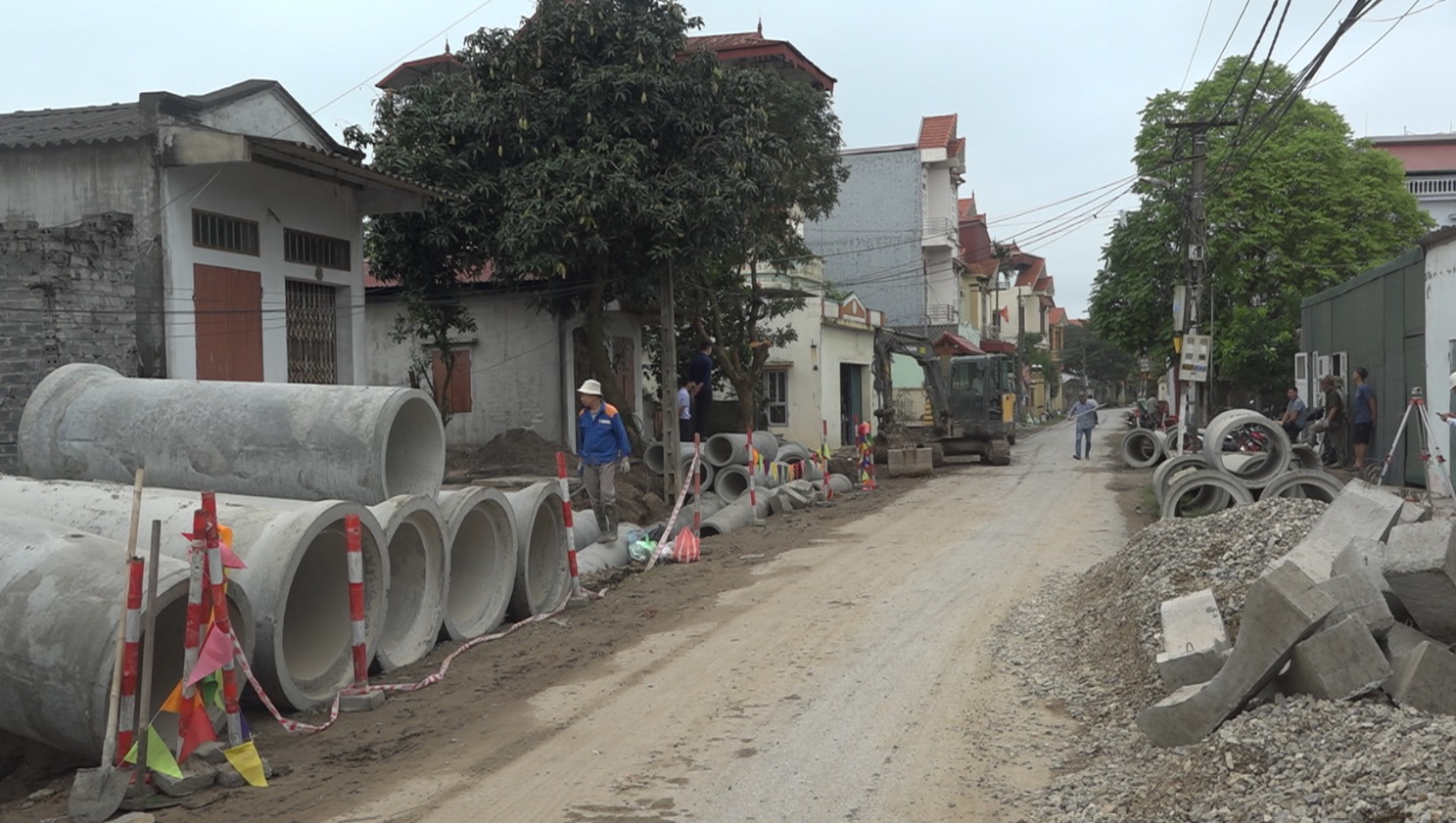 Cẩm Giàng, nhiều hộ dân thôn An Lại hiến đất mở rộng đường huyện 195B