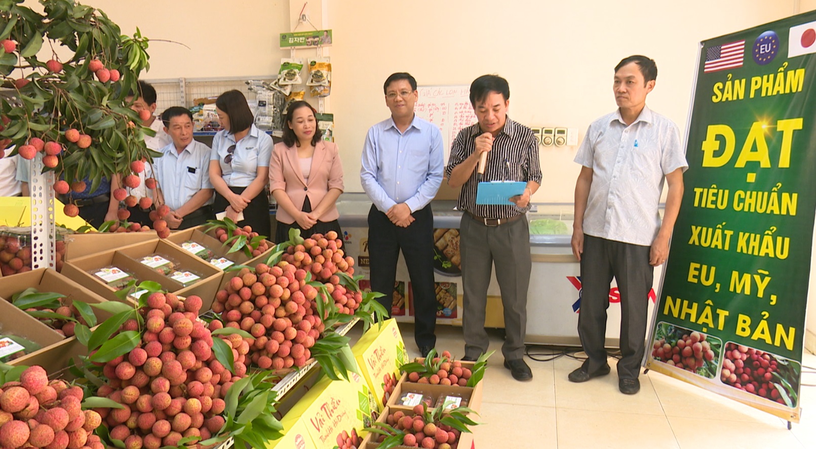 Khai trương điểm bán, giới thiệu vải thiều Thanh Hà tới người tiêu dùng Hải Phòng