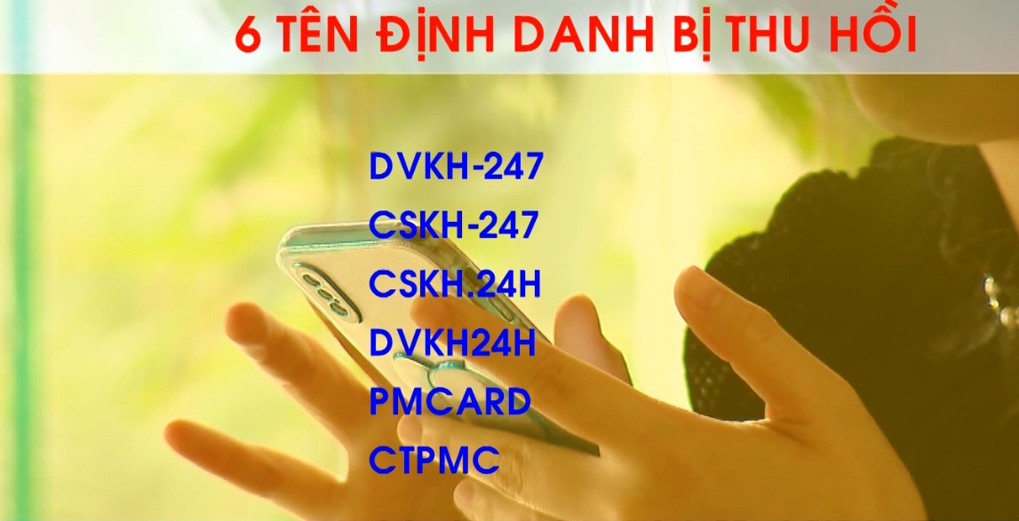 THU HỒI 6 TÊN ĐỊNH DANH PHÁT TÁN TIN NHẮN RÁC                    