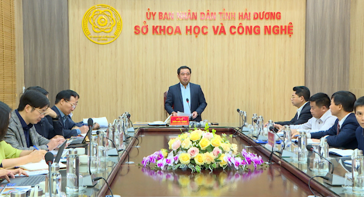 BÍ THƯ TỈNH ỦY LÀM VIỆC VỚI SỞ KHOA HỌC VÀ CÔNG NGHỆ 