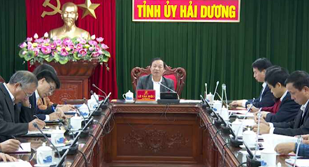 THƯỜNG TRỰC TỈNH ỦY LÀM VIỆC VỚI BAN THƯỜNG VỤ ĐẢNG ỦY KHỐI CÁC CƠ QUAN TỈNH